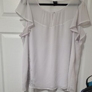 Disney White Blouse with Ruffled Sleeves